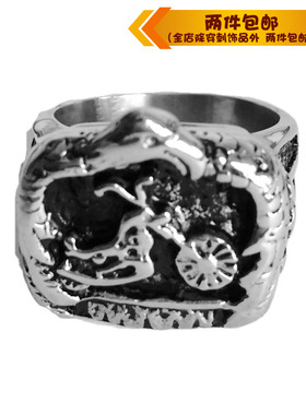 时尚风老鹰摩托车钛钢戒指