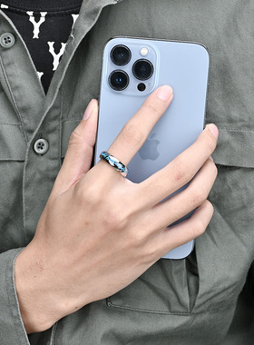 时尚钛钢戒指 欧美风复古夜光魔戒指 指环王潮人钛钢戒指指环