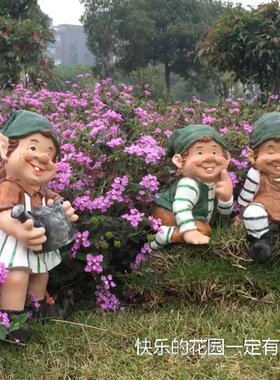 露台树脂精灵入户花园小矮人摆件