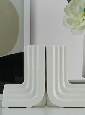 白色陶瓷北欧简约现代风家居书挡