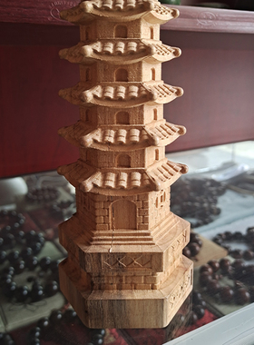 明明雕刻金丝楠木文昌塔现代室内