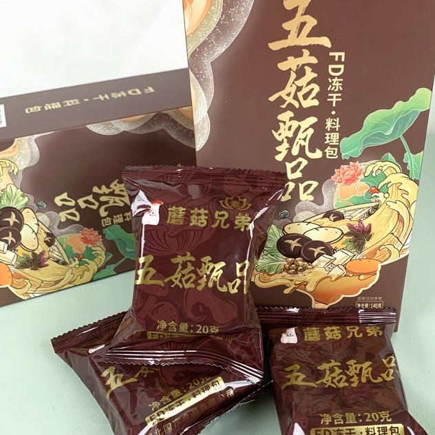 蘑菇兄弟FD冻干料理包五菇甄品方便面调味料速食小火锅汤料冲泡汤 - 图3