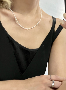 短项链托帕与柠檬石手作原创女