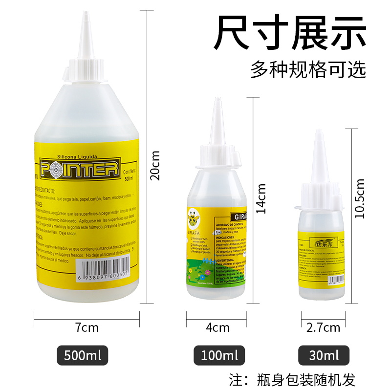 大瓶手工专用酒精胶水儿童DIY保丽龙毛球纽扣画手工胶水不织布胶-图1