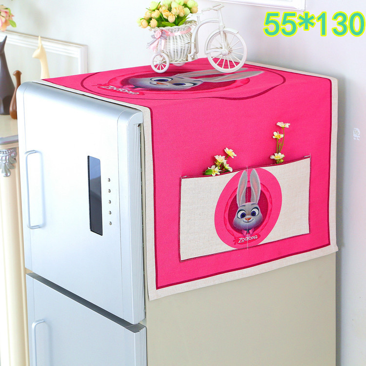 家居阁田园布艺冰箱盖布单开门双对开门防尘罩收纳袋盖巾,淘宝优惠券,粉丝福利购,淘宝优惠卷