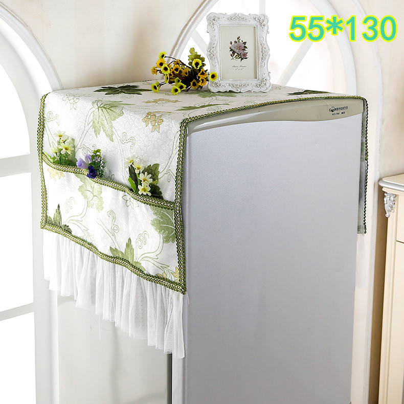 家居阁田园布艺冰箱盖布单开门双对开门防尘罩收纳袋盖巾,淘宝优惠券,粉丝福利购,淘宝优惠卷