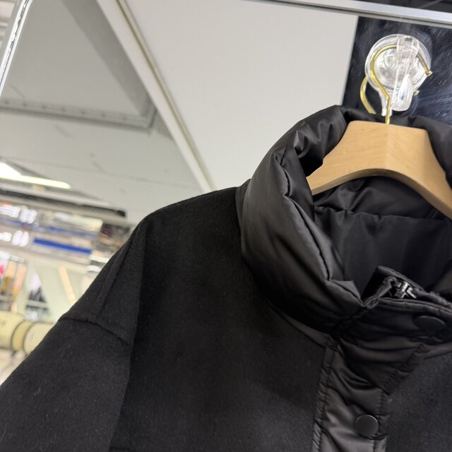 European Station 2025 Autumn and Winter New Fashion Women's Short Style 90 White Duck Down Jacket Wool Splicing Stand Collar