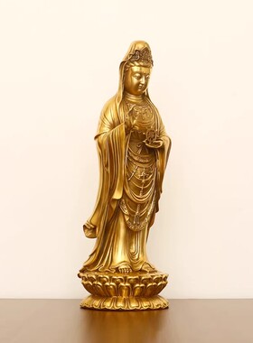 纯铜保平安中式客厅观音佛像菩萨