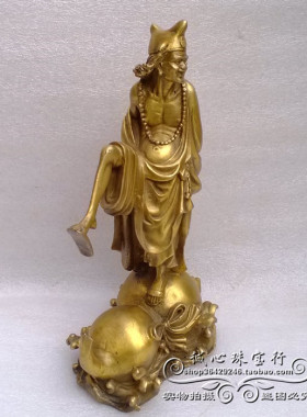 纯铜济公居家保平安摆件