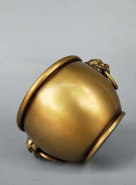 仿古风纯铜香炉烟灰缸金蟾故宫狮