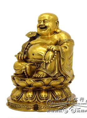 如意纯铜招财供奉风水弥勒佛像