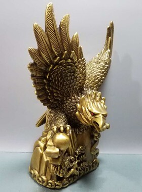 纯铜大展宏图风水旺事业老鹰摆件