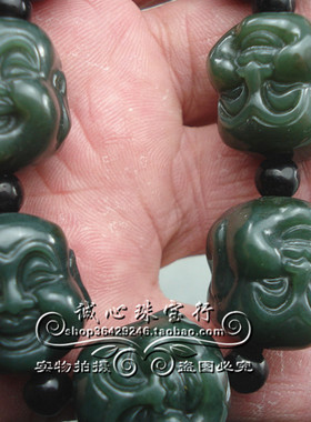 和田玉佛头手链诚心珠宝行青玉
