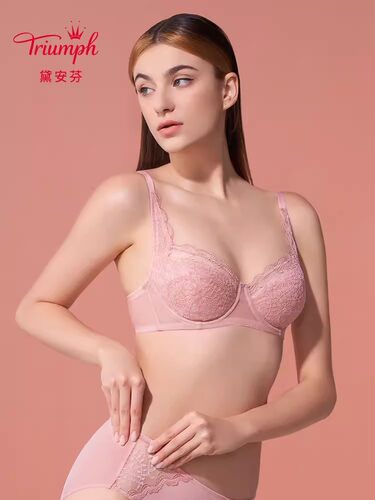 黛安芬正品经典系列全罩杯蕾丝薄款大胸防下垂托胸文胸16-8971 - 图2