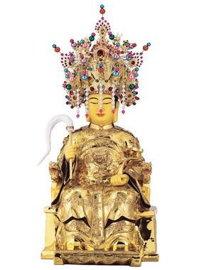 盛凡铜鎏金佛像瑶池金母神像西王母娘娘佛堂桌面摆放摆件