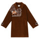 Mori Girl Tribe's original retro Mailedea Dan style brown mid-length temperament woolen coat woolen coat