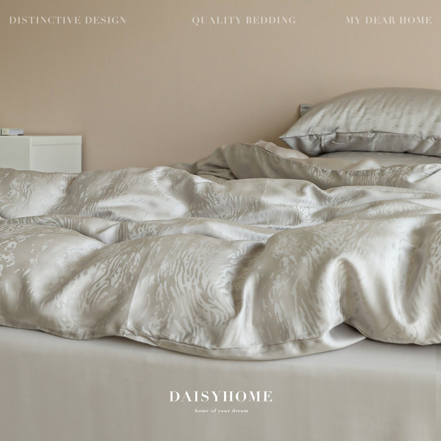Nordic simple cool light sheer Lanjing Tianshi four-piece set