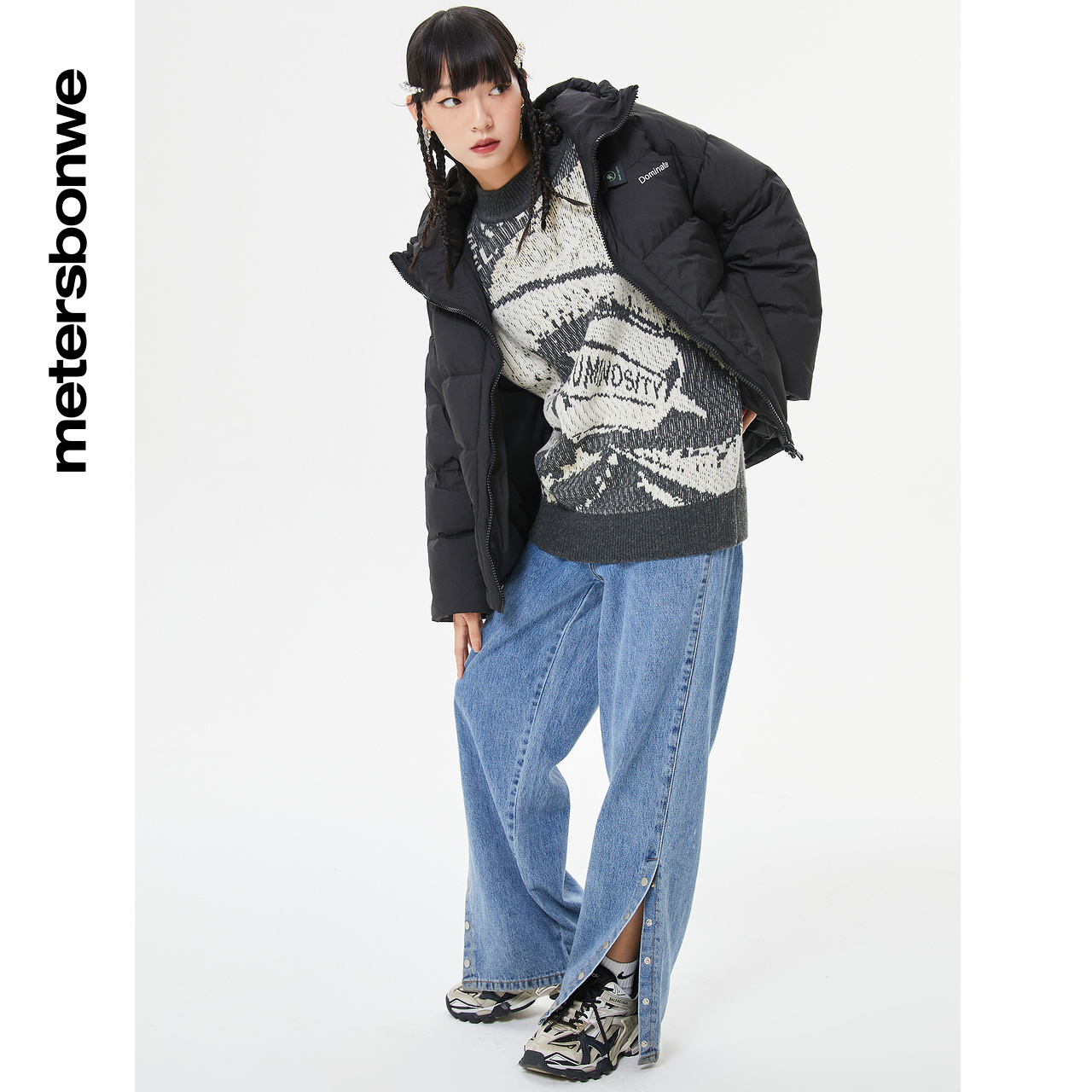 美特斯邦威潮流冬季新款抽绳羽绒服 美特斯邦威网店羽绒服