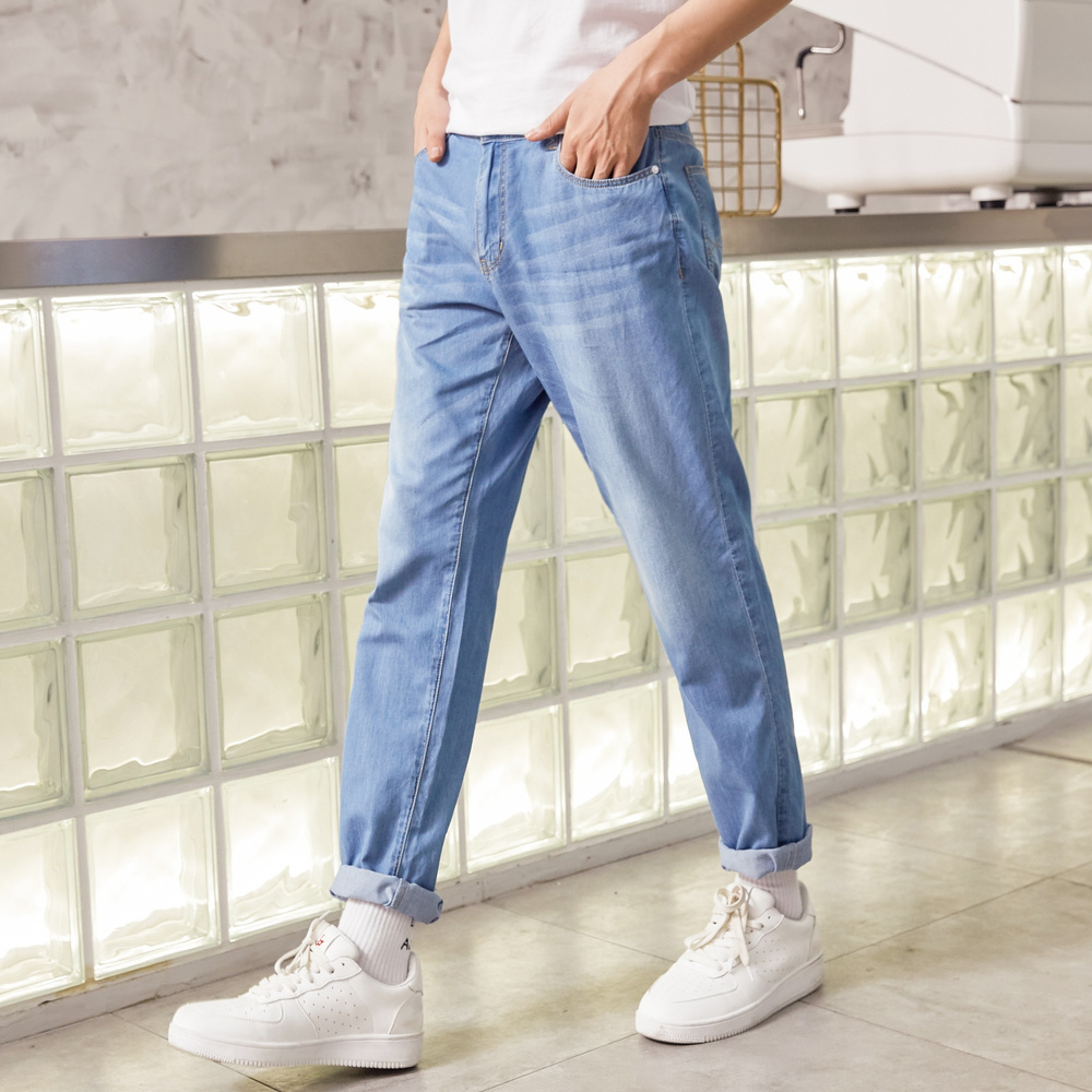 美特斯邦威天丝男凉感新款牛仔裤 美特斯邦威网店牛仔裤