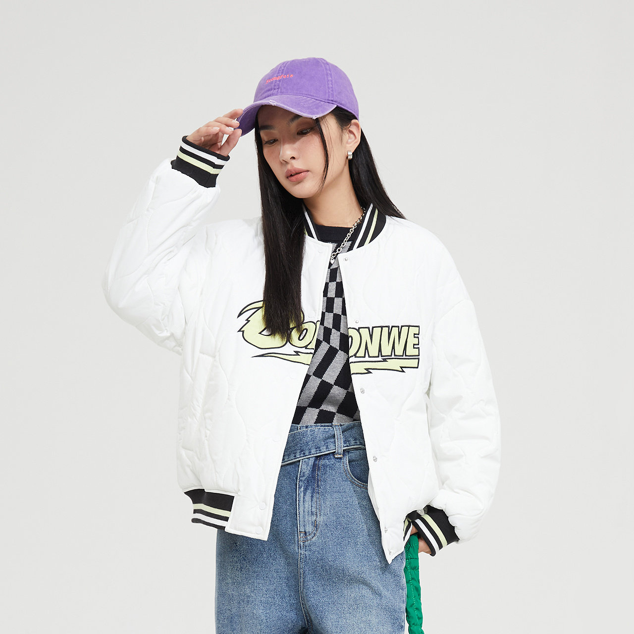 美特斯邦威棉衣女士秋冬季棒球服宽松夹克短款保暖加厚宽松棉服,淘宝优惠券,粉丝福利购,淘宝优惠卷