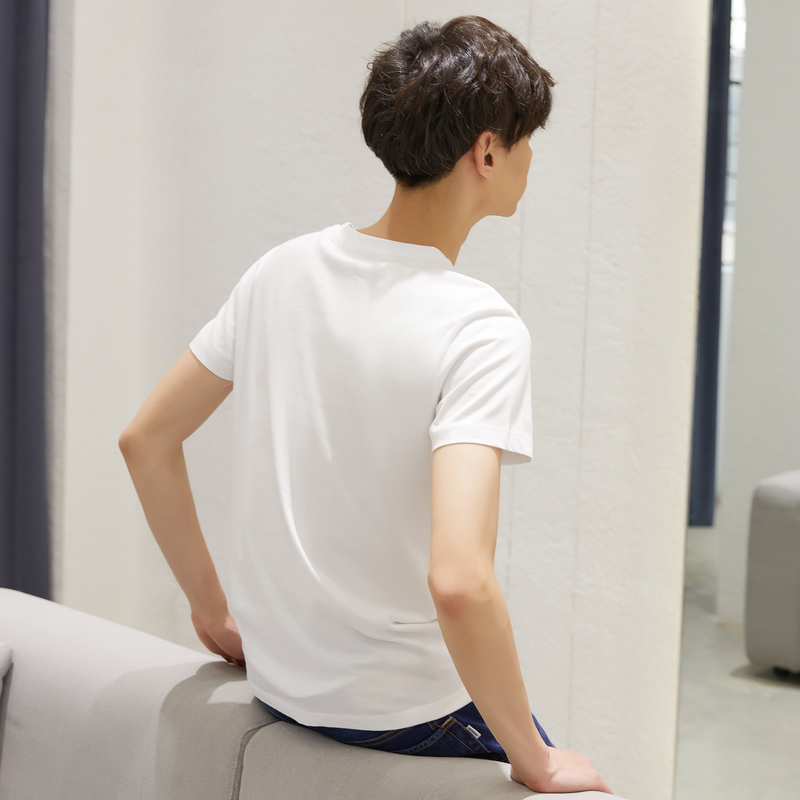 美特斯邦威短袖t恤男夏季v领修身 metersbonwe霓尚T恤