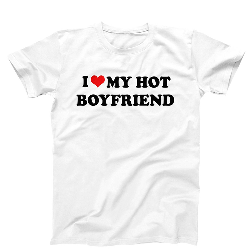 I Love My GirlFriend BoyFriend Lover T Shirt Couple欧美情侣 - 图3