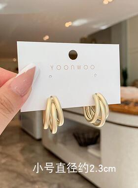 s925银针欧美复古耳钉金属