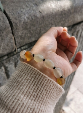 ｛之微集｝清货！天然戈壁玛瑙手串。情侣款