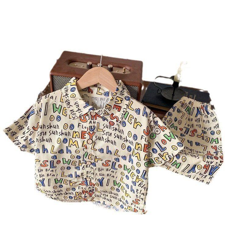 2025新款儿童短袖套装 男款衬衣短袖套装 短袖短裤沙滩两件套,淘宝优惠券,粉丝福利购,淘宝优惠卷