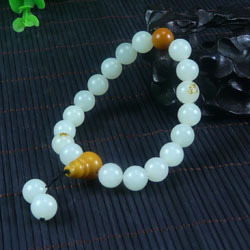 黄沁籽料手串女士新疆和田玉