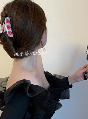 抓夹鲨鱼夹抓夹樱桃发夹小众设计