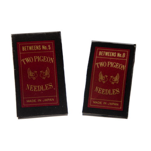 日本进口双鸽牌加硬短针手缝针 缝双面呢羊绒大衣用手工针金尾针 - 图1