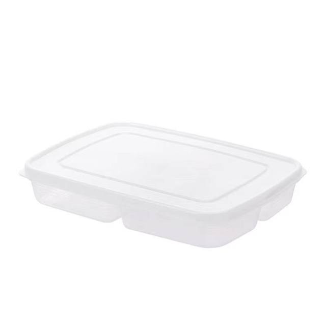 Refrigerator storage box packed with meals and freshness box food grade sealed food frozen meat four-part refrigerated vegetable box with lid