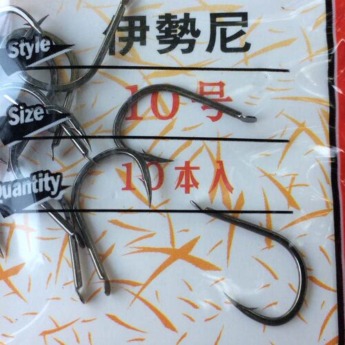 10元3包鱼钩品龙进口鱼钩伊势尼钓针有倒刺钓钩渔钩渔具用品海钓 - 图2