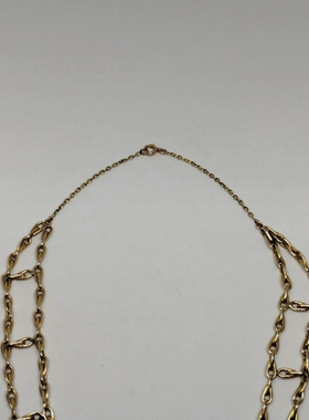 法国法金18k金双排软链项链老金链13克订金 实价请私询