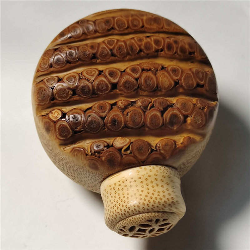 天然玉竹根雕刻文玩把玩件手工打磨满钉笔筒铃铛金蟾壶罐子香炉囊,淘宝优惠券,粉丝福利购,淘宝优惠卷