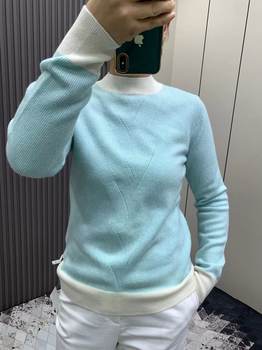 Yiran new 901225 women's cashmere sweater pure cashmere half turtleneck sweater 100% cashmere