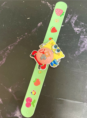 男女发光旋转海绵宝宝手环手镯