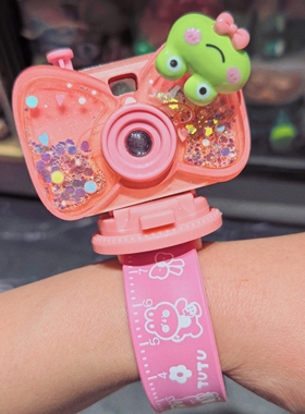 卡通投影相机手环儿童亮片啪啪圈