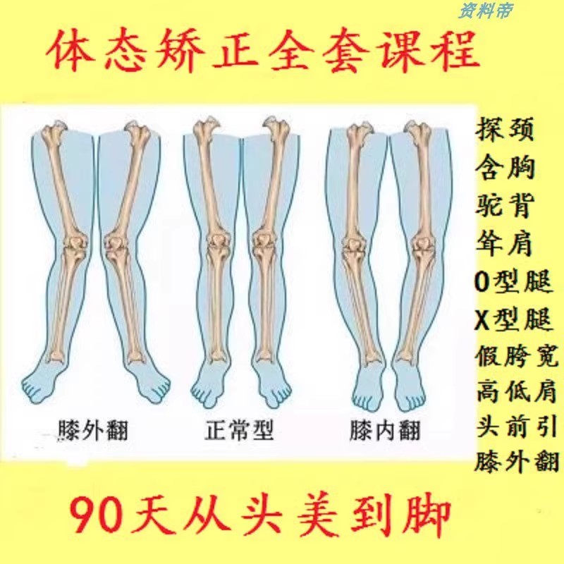 体态矫正教程攻略视频课评估纠身材管理教学调整驼背O型腿培训练-图0