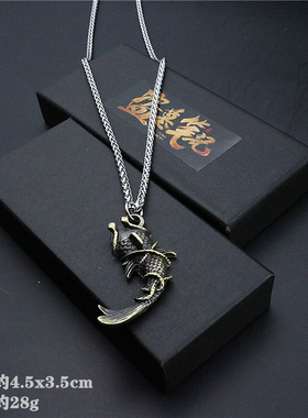盗墓笔记张起灵金属标志毛衣链