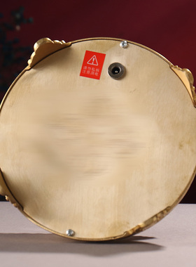 天珠铜电动转金轮桌面转动筒摆件
