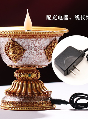 电子酥油灯无烟环保安全桌面摆件
