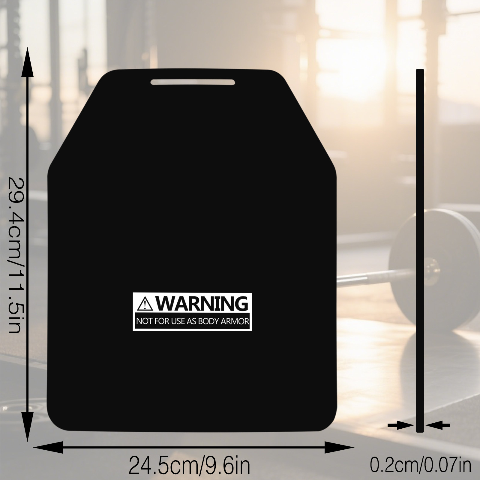 UNIONTAC防弹钢板美标NIJ IIIA 1.25KG负重板钢制涂层插板25*30CM