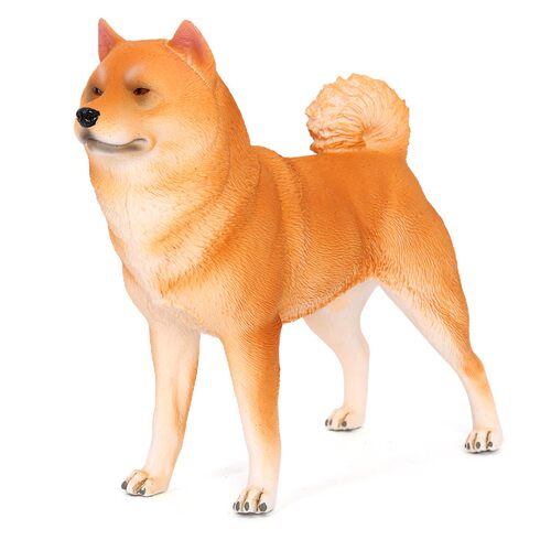 儿童玩具仿真动物模型大号实心柴犬宠物狗手办家居小摆件早教认知 - 图3