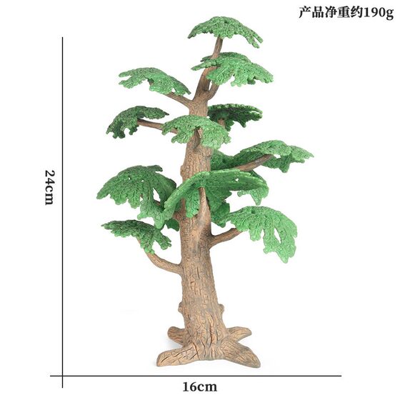 Simulated large leaf tree baobab palm tree