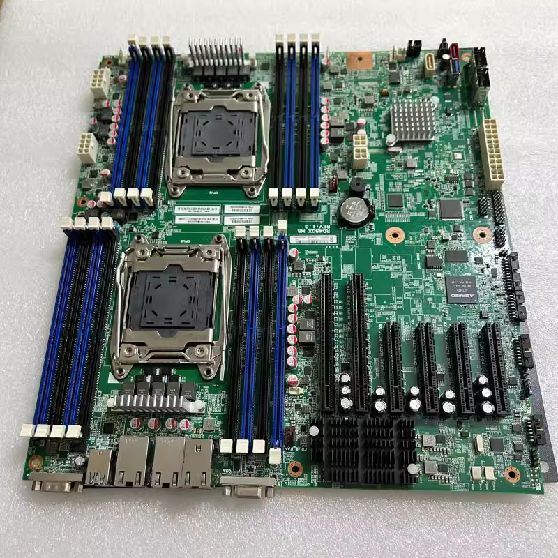 英特尔2011双路X99服务器主板NVME万兆32核M.2联想RD450X六卡ALEO - 图0