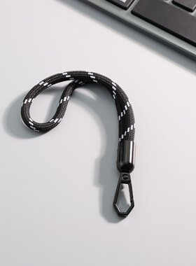 260407 黑色白纹绳+电泳黑打吊针--总长约16cm（29）