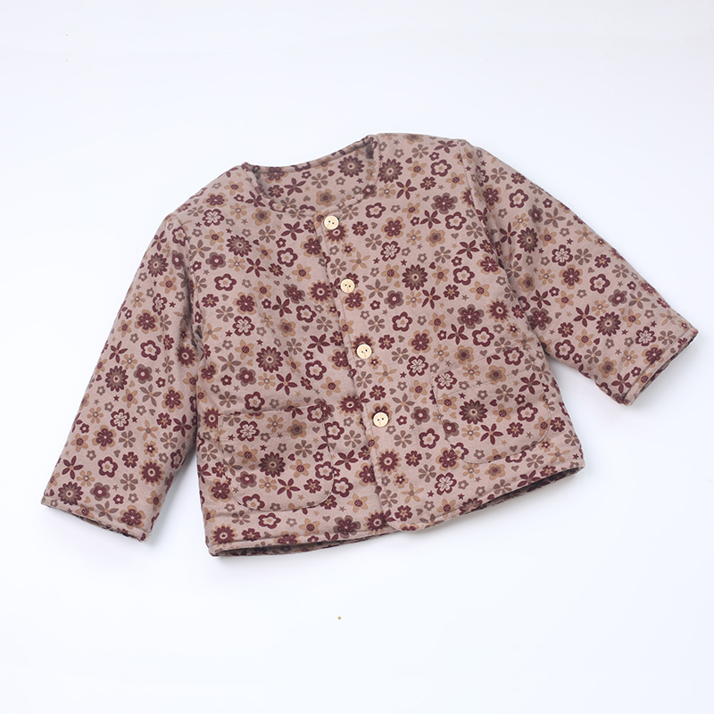 外婆家经典款断码清仓秋冬款棉麻旗袍对襟大襟上衣售完无补 - 图0