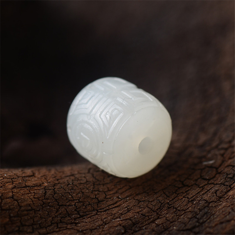 和田玉桶珠博古纹新疆且末白玉散珠单珠天然花梨手串配珠文玩配饰,淘宝优惠券,粉丝福利购,淘宝优惠卷